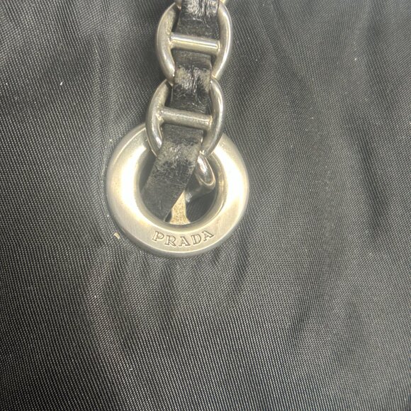 EUC Prada Milano Tessuto Catena Black Shoulder Purse w/ Chain Strap One Size - Picture 11 of 16